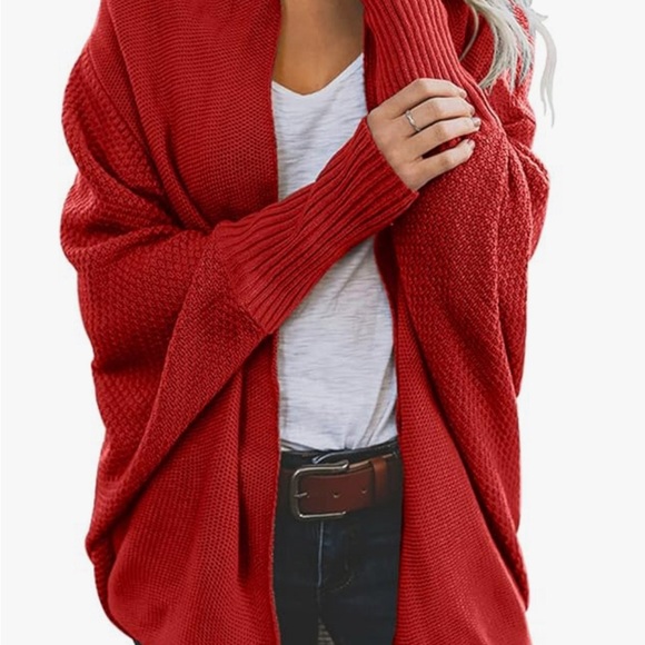 New CHERFLY Women's Chunky Knit Cardigan Wrap Sweater Size Small - Picture 4 of 5